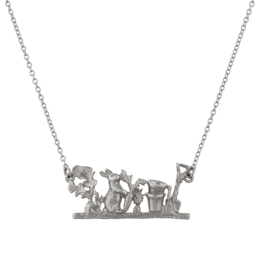 Alex Monroe Sterling Silver Inline Allotment Necklace