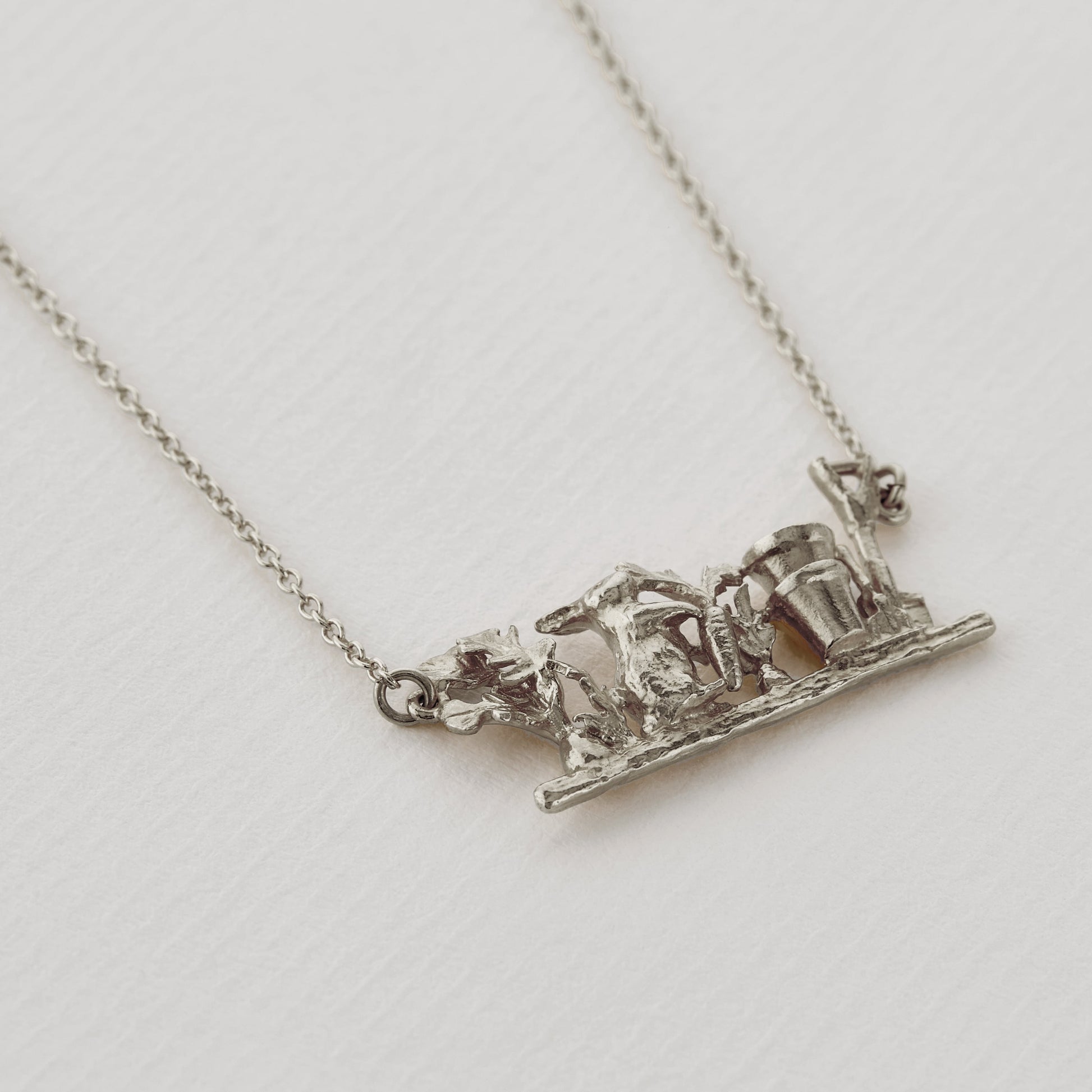 Alex Monroe Sterling Silver Inline Allotment Necklace
