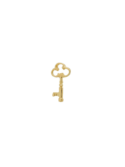 Alex Monroe 18 carat Yellow Solid Gold Teeny Tiny Garden Key Single Stud Earring