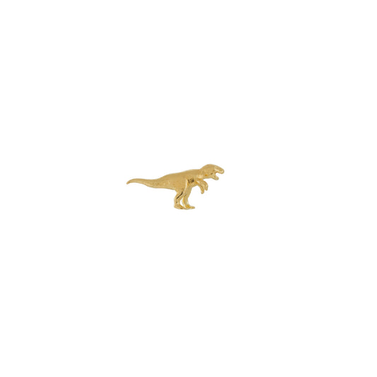 Alex Monroe 18 carat Yellow Solid Gold Teeny Tiny T-Rex Single Stud Earring