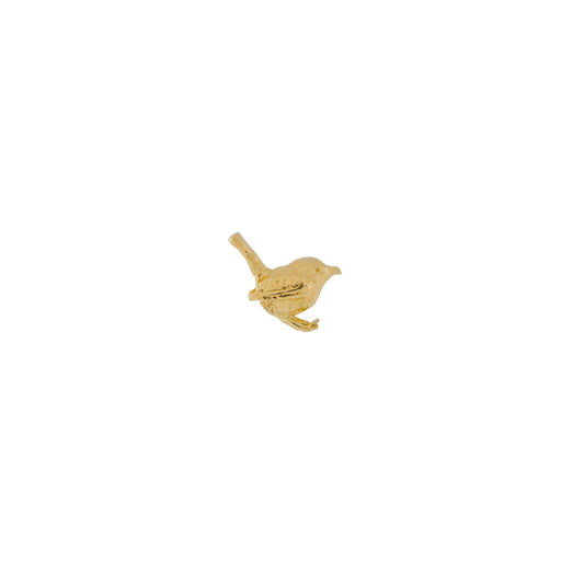 Alex Monroe 18 carat Yellow Solid Gold Teeny Tiny Wren Single Stud Earring