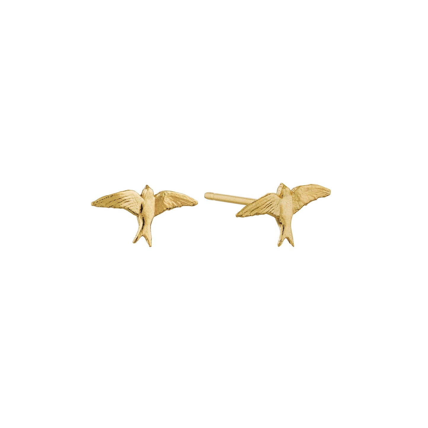 Alex Monroe Solid 18 carat Gold Teeny Tiny Swallow Stud Earrings