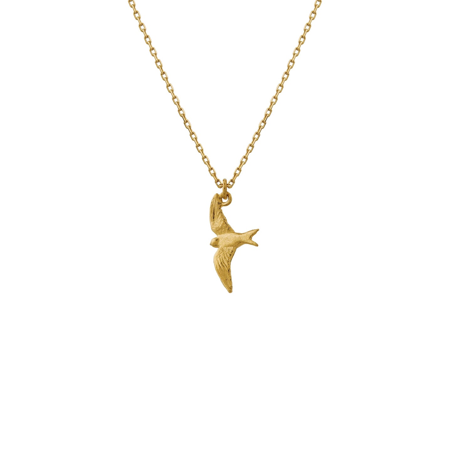 Alex Monroe Solid 18 carat Yellow Solid Gold Teeny Tiny Swallow Necklace