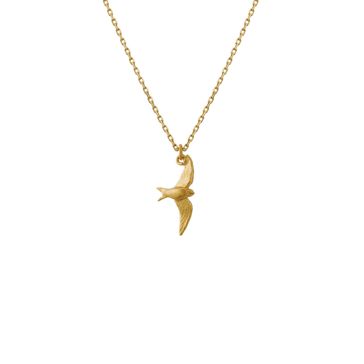 Alex Monroe Solid 18 carat Yellow Solid Gold Teeny Tiny Swallow Necklace