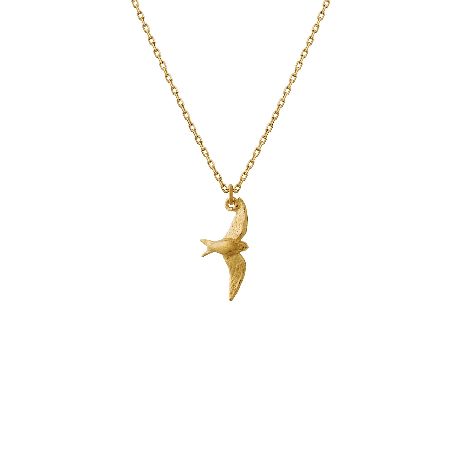 Alex Monroe Solid 18 carat Yellow Solid Gold Teeny Tiny Swallow Necklace