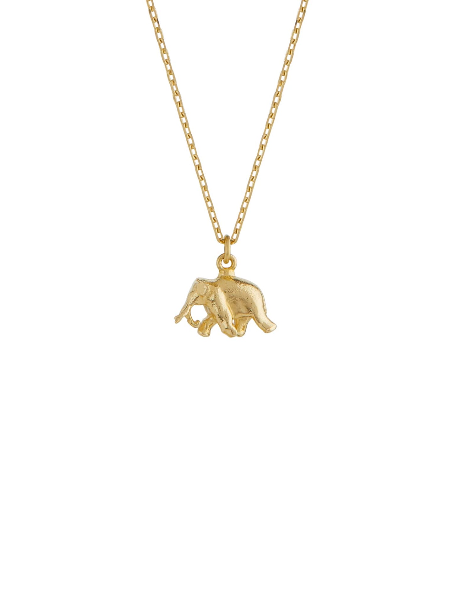18 carat Yellow Solid Gold Teeny Tiny Elephant Necklace