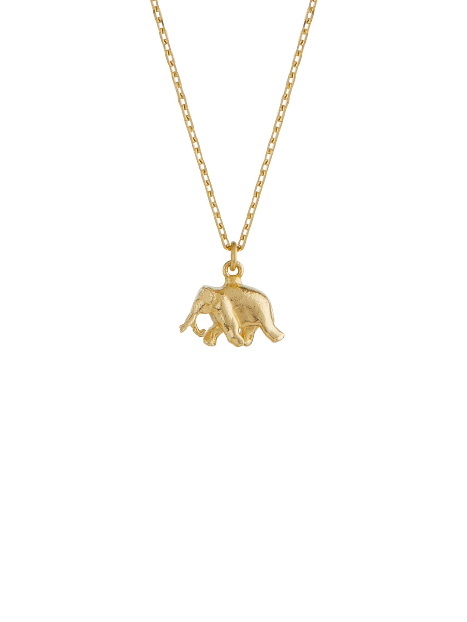 18 carat Yellow Solid Gold Teeny Tiny Elephant Necklace