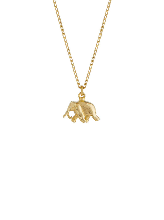 18 carat Yellow Solid Gold Teeny Tiny Elephant Necklace
