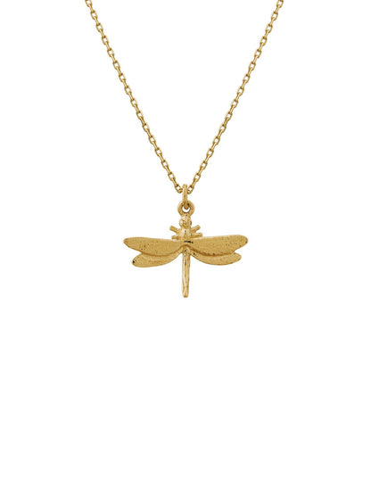 Alex Monroe 18carat Yellow Solid Gold Teeny Tiny Dragonfly Necklace