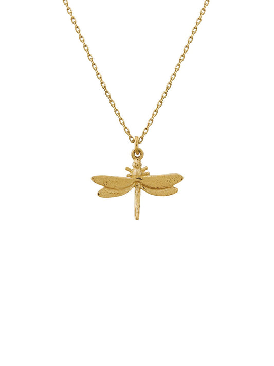 Alex Monroe 18carat Yellow Solid Gold Teeny Tiny Dragonfly Necklace