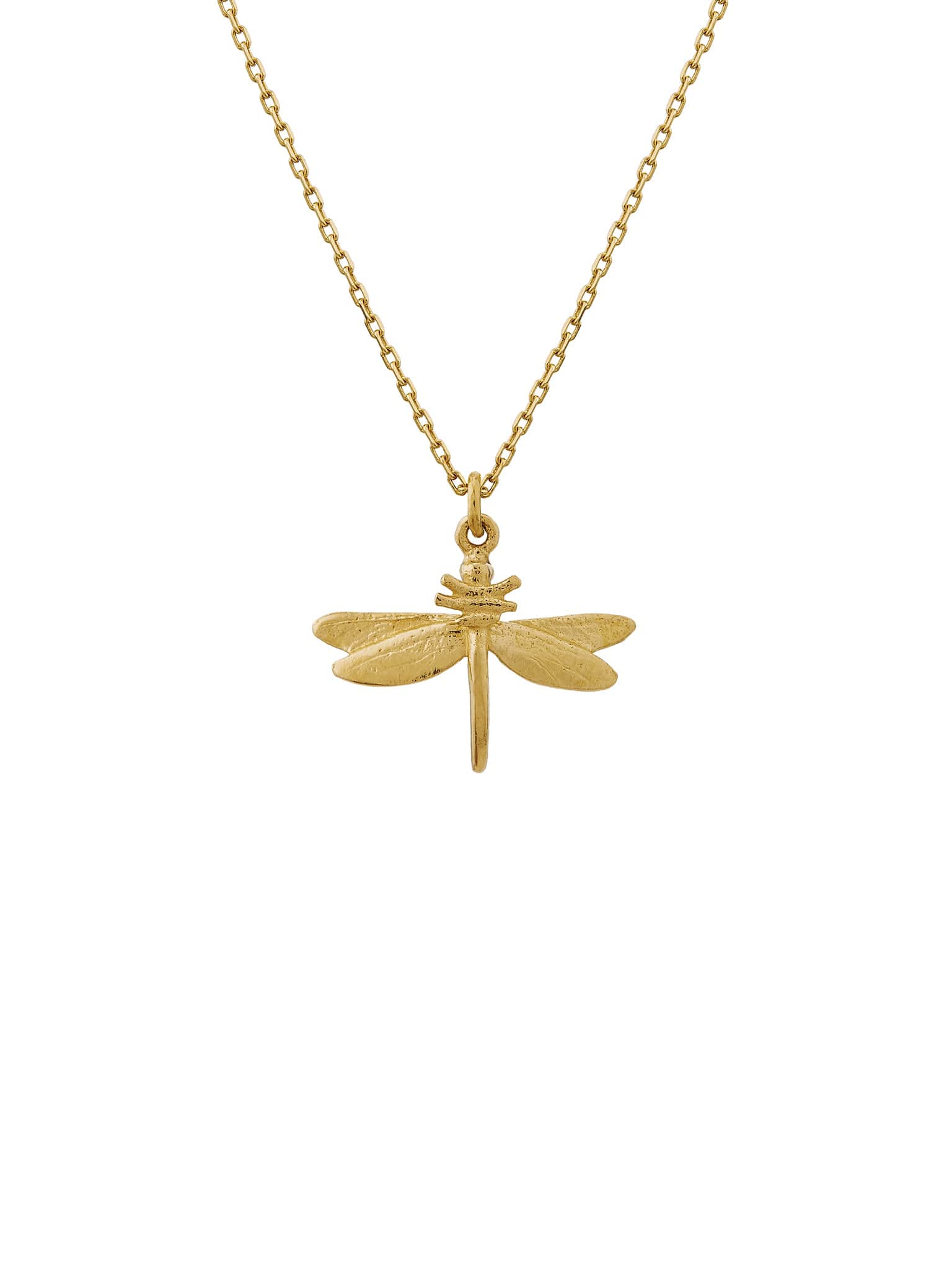 Alex Monroe 18carat Yellow Solid Gold Teeny Tiny Dragonfly Necklace